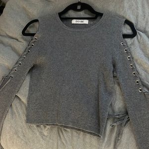 Grey DO+BE crop top